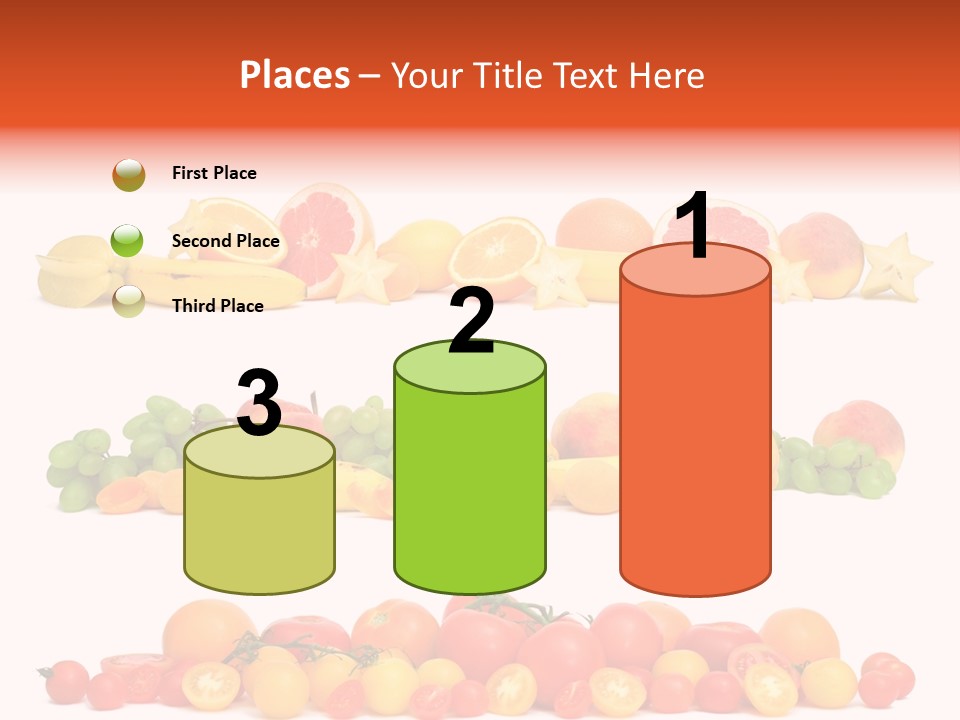 White Peach Object PowerPoint Template