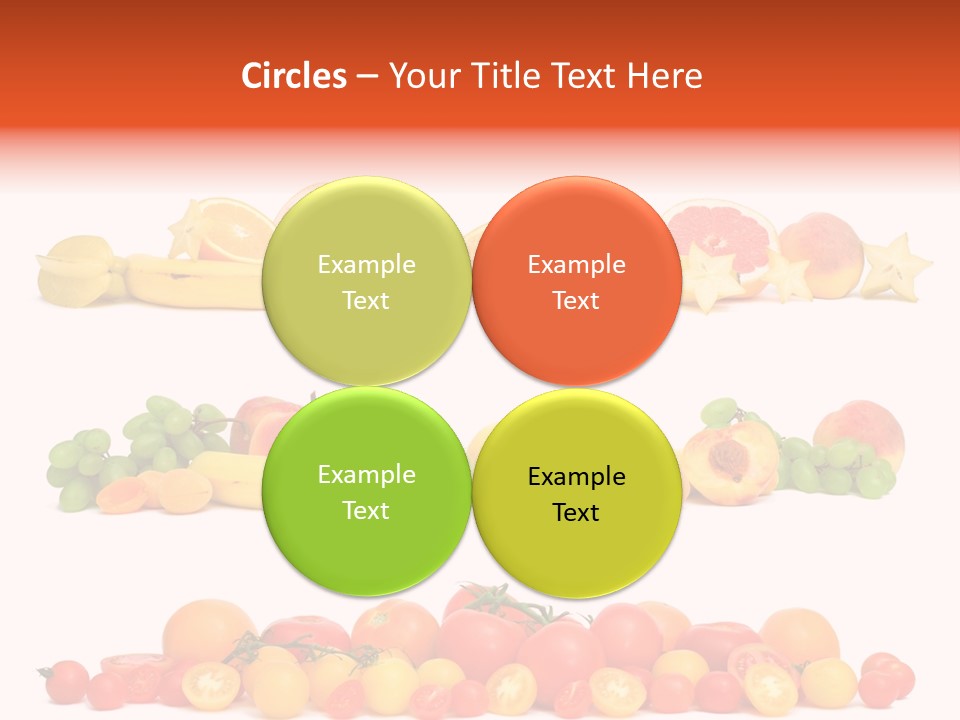 White Peach Object PowerPoint Template