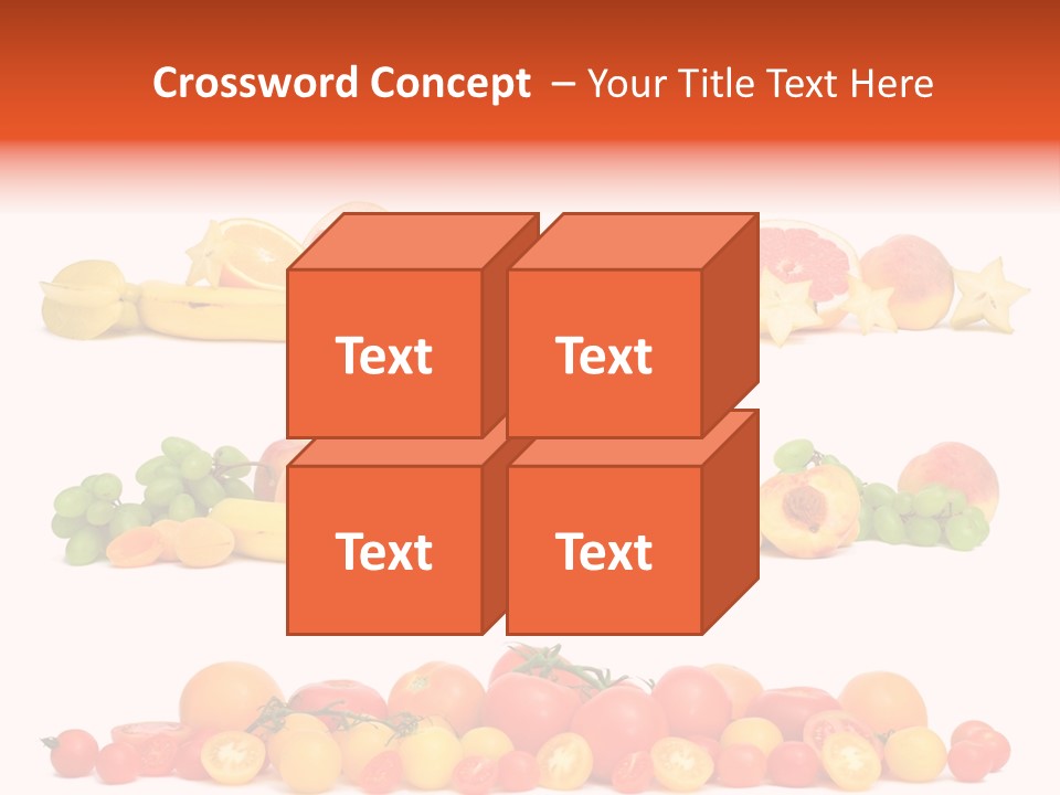 White Peach Object PowerPoint Template