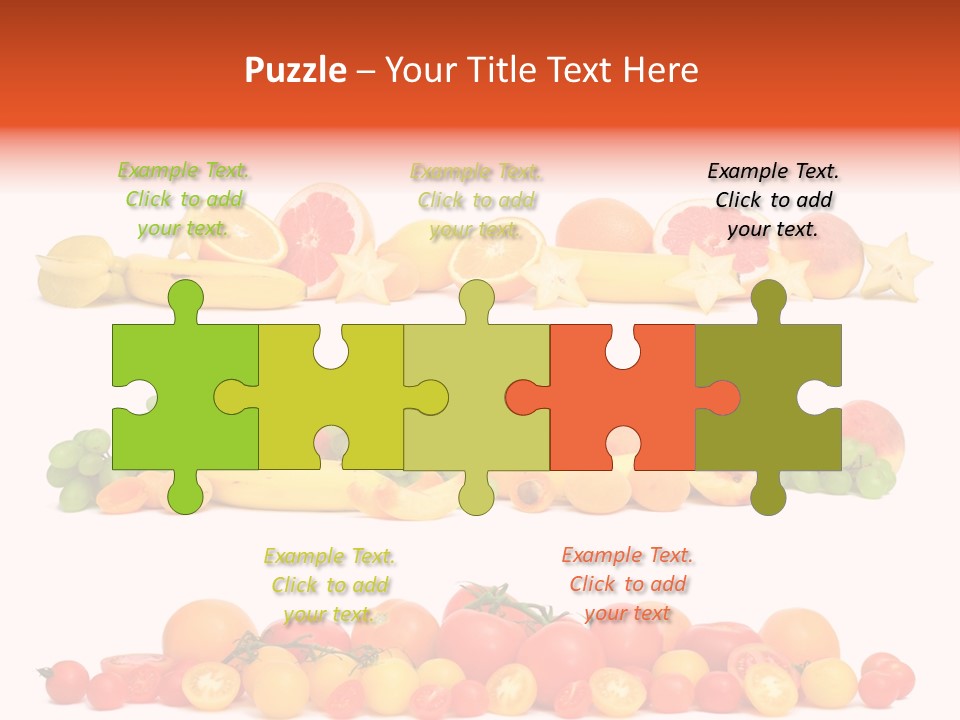 White Peach Object PowerPoint Template