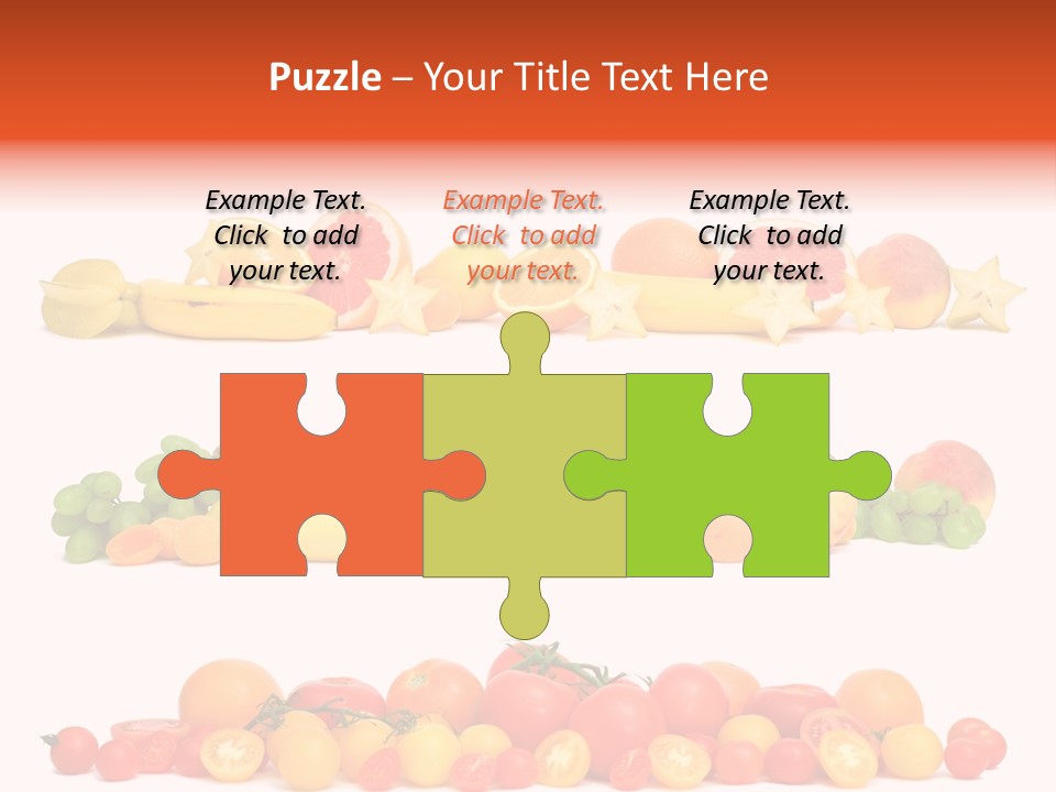 White Peach Object PowerPoint Template