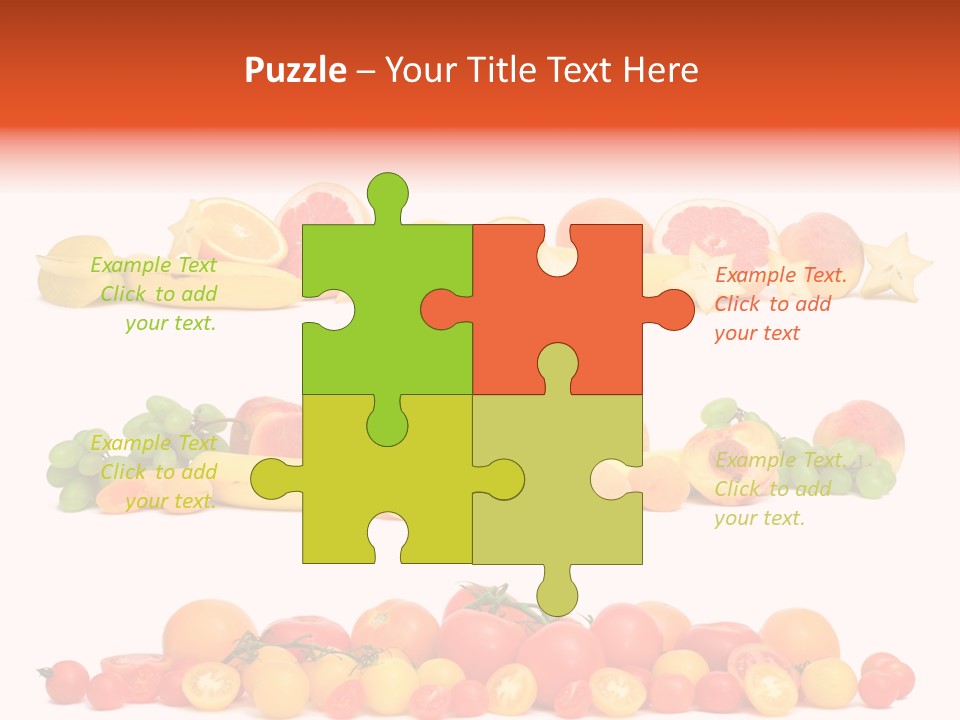 White Peach Object PowerPoint Template