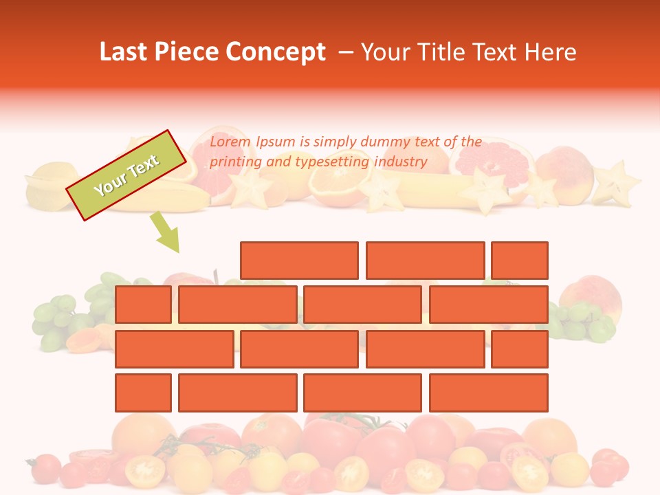 White Peach Object PowerPoint Template