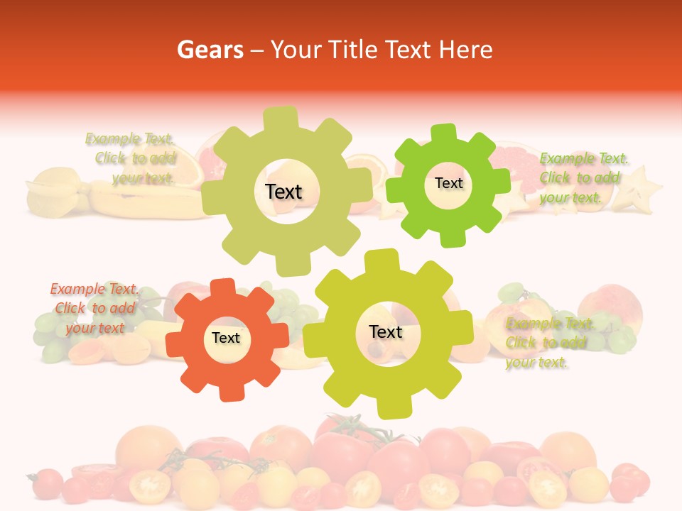 White Peach Object PowerPoint Template