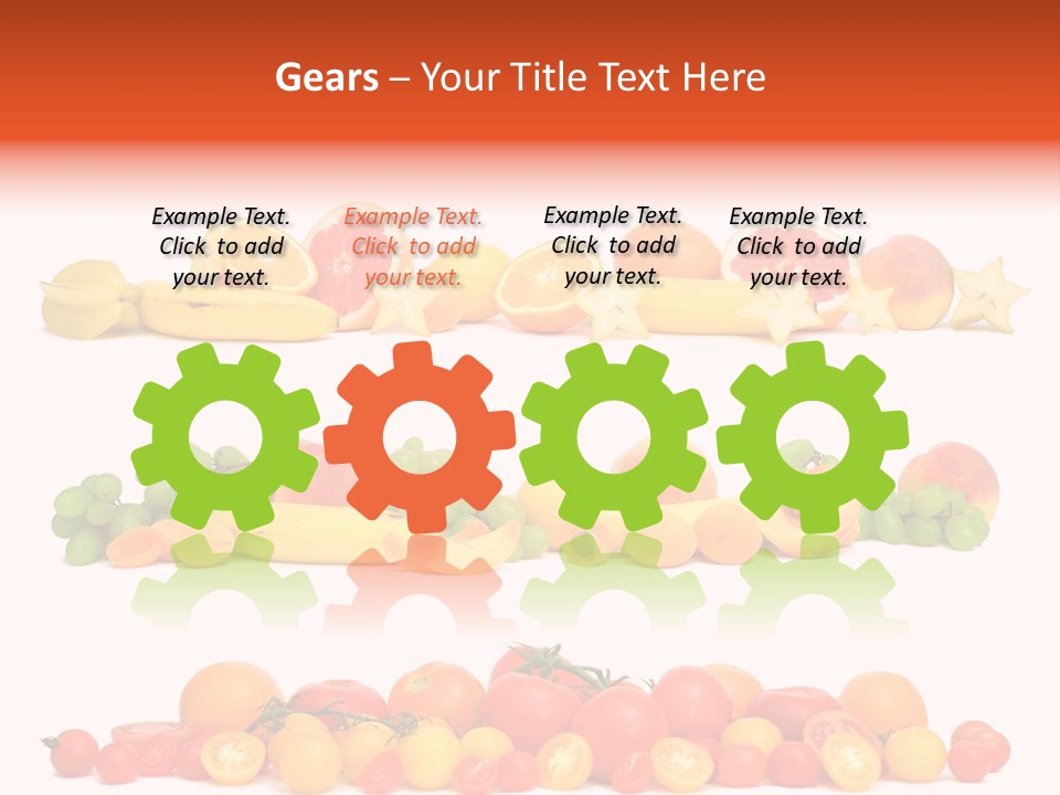 White Peach Object PowerPoint Template