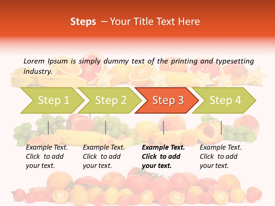 White Peach Object PowerPoint Template