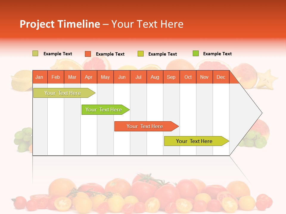 White Peach Object PowerPoint Template