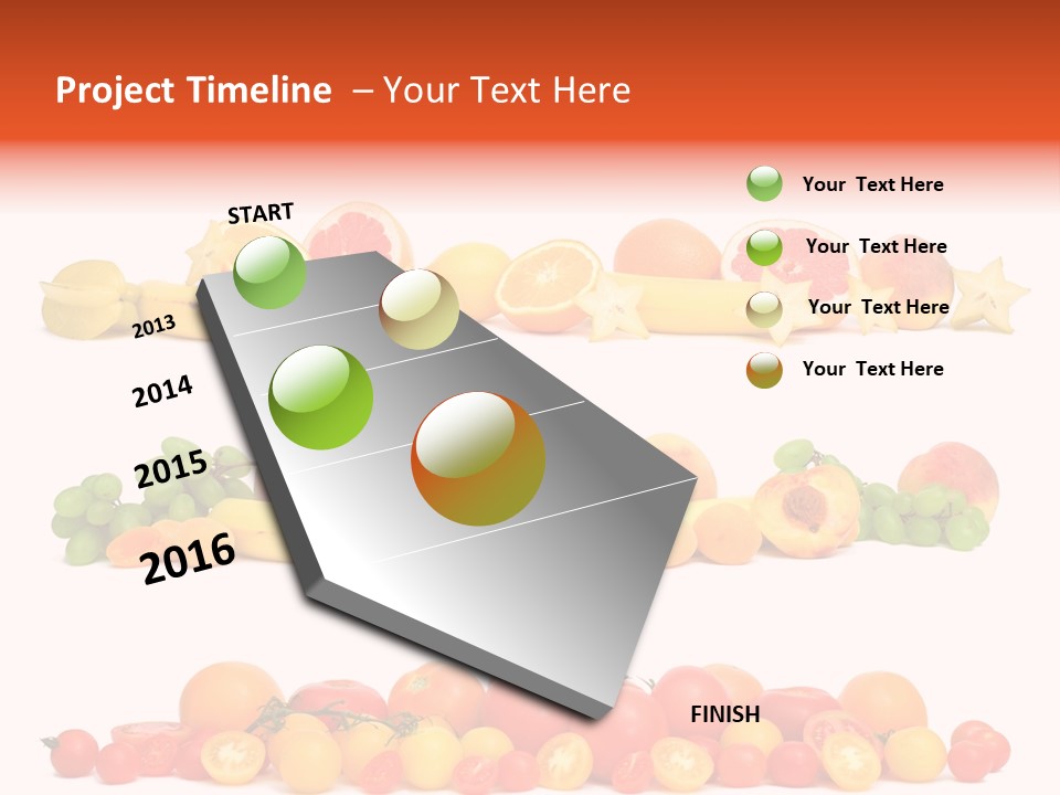 White Peach Object PowerPoint Template