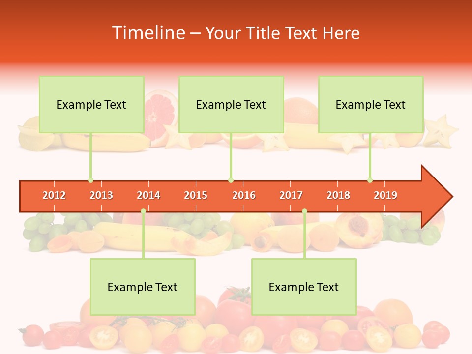 White Peach Object PowerPoint Template