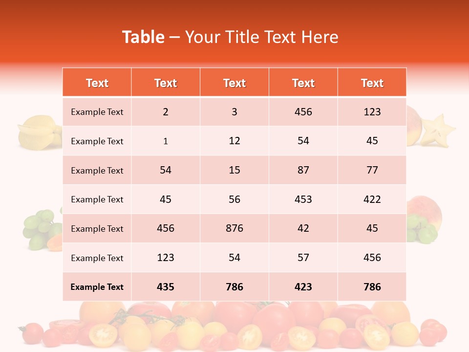 White Peach Object PowerPoint Template