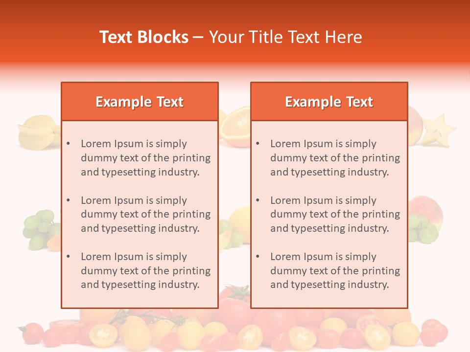 White Peach Object PowerPoint Template