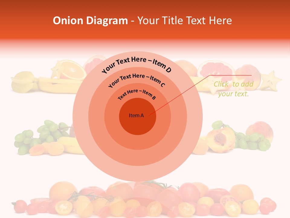 White Peach Object PowerPoint Template