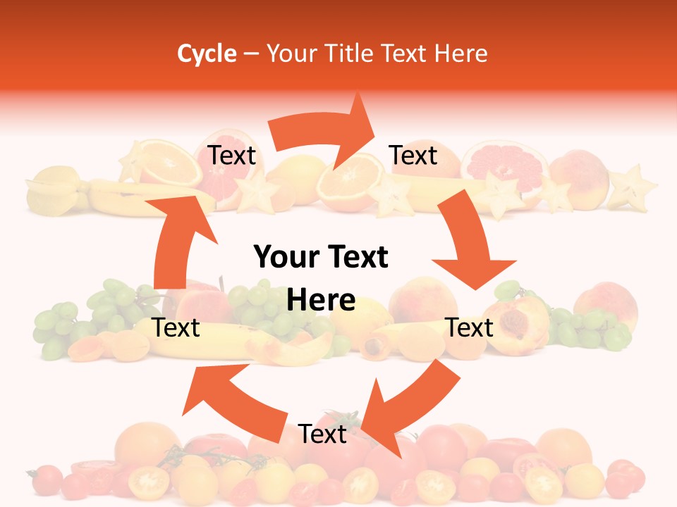 White Peach Object PowerPoint Template