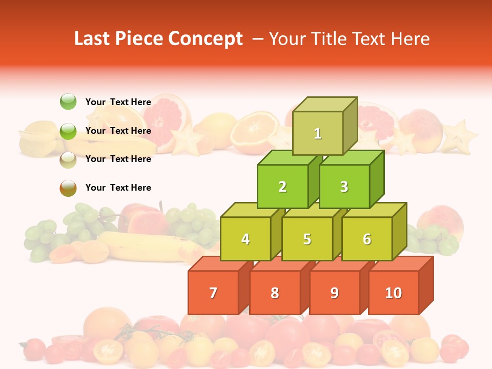 White Peach Object PowerPoint Template