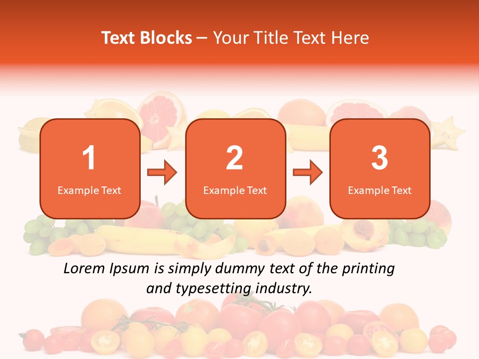 White Peach Object PowerPoint Template