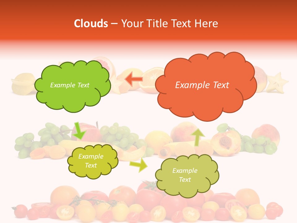 White Peach Object PowerPoint Template
