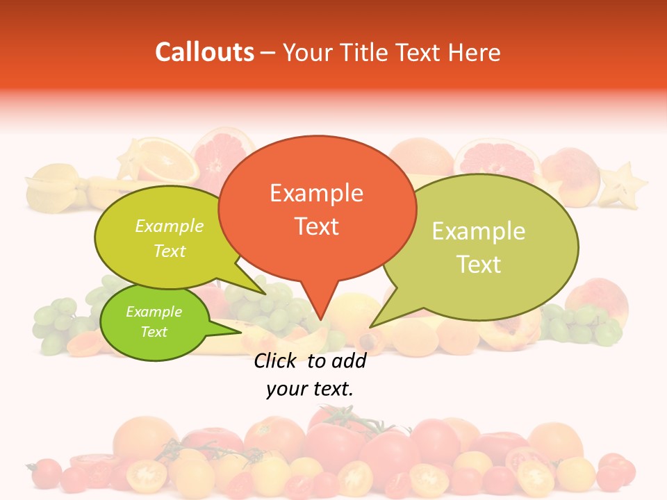 White Peach Object PowerPoint Template