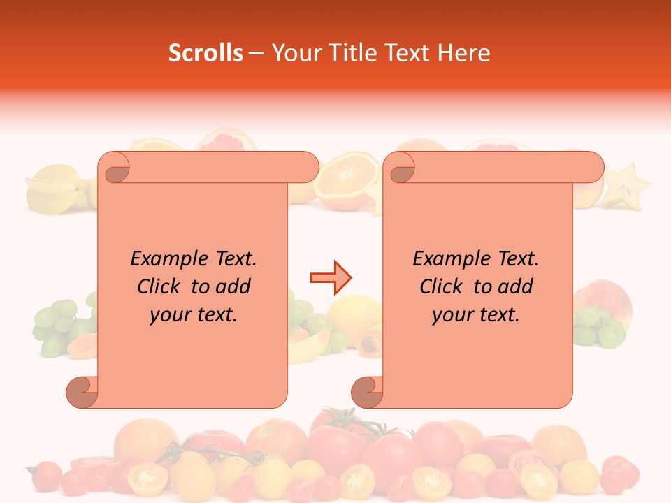 White Peach Object PowerPoint Template