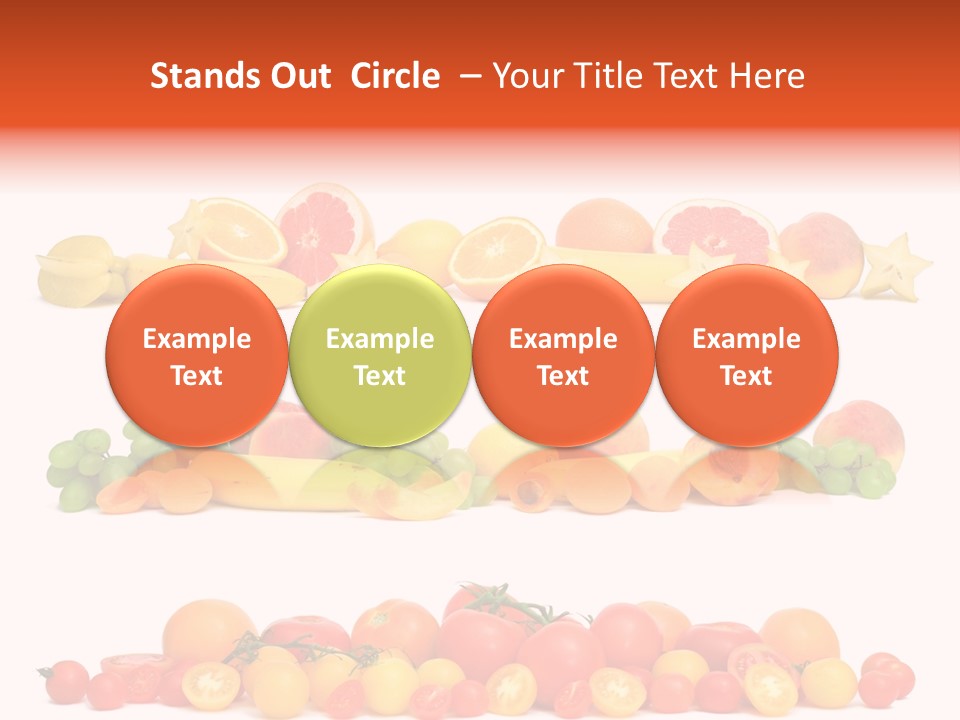 White Peach Object PowerPoint Template