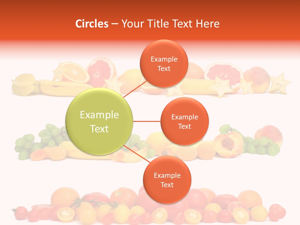 White Peach Object PowerPoint Template