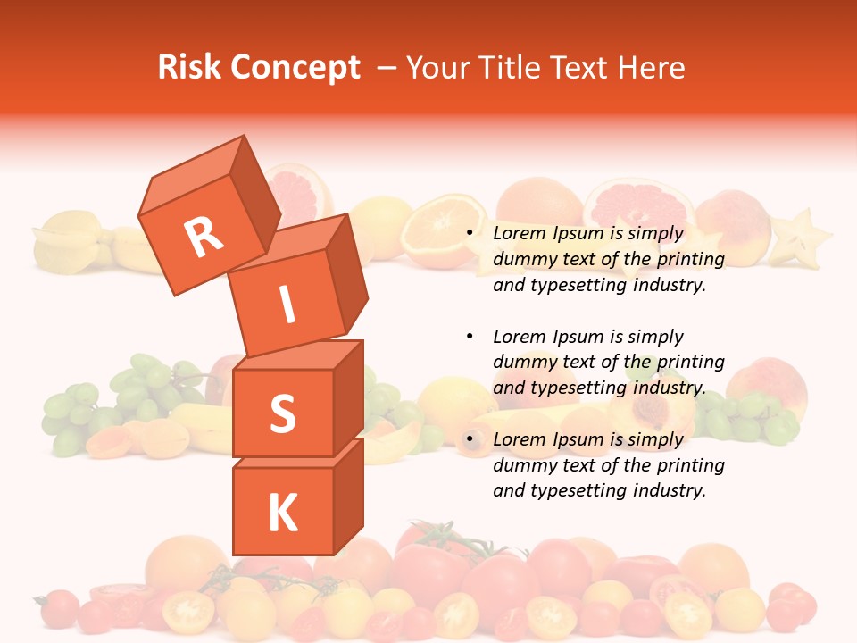 White Peach Object PowerPoint Template