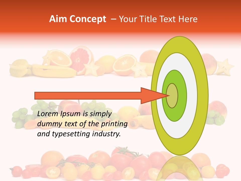 White Peach Object PowerPoint Template