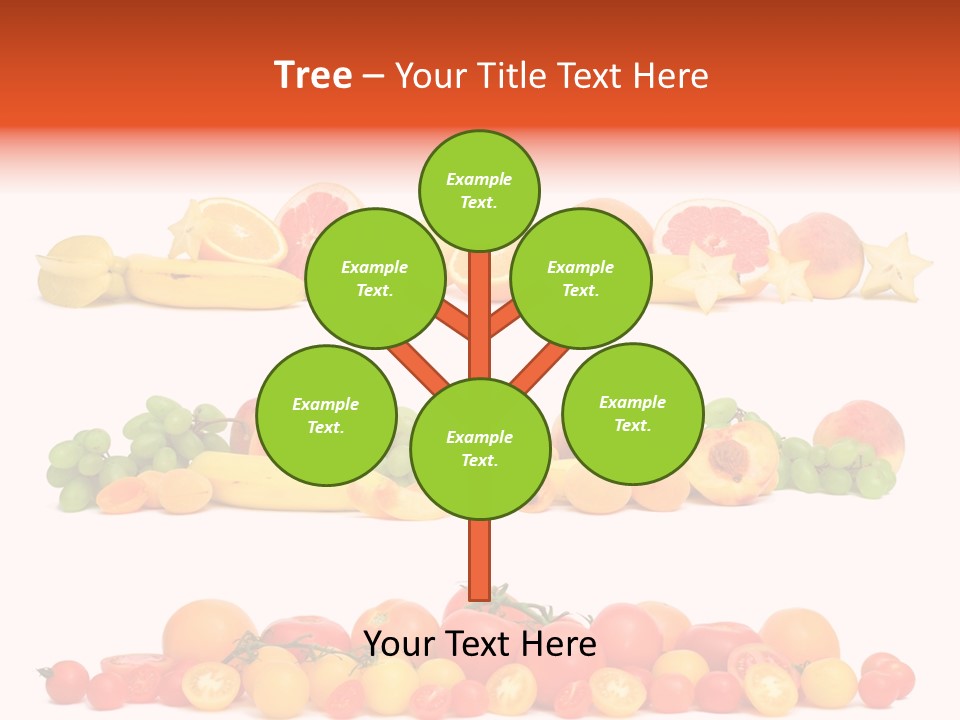 White Peach Object PowerPoint Template