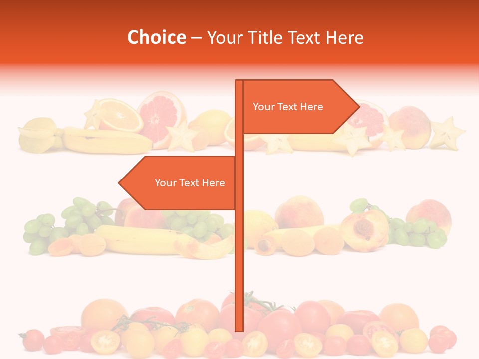 White Peach Object PowerPoint Template