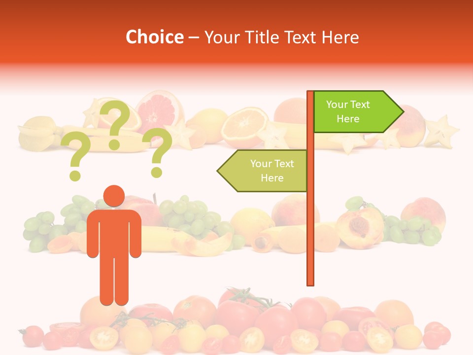 White Peach Object PowerPoint Template