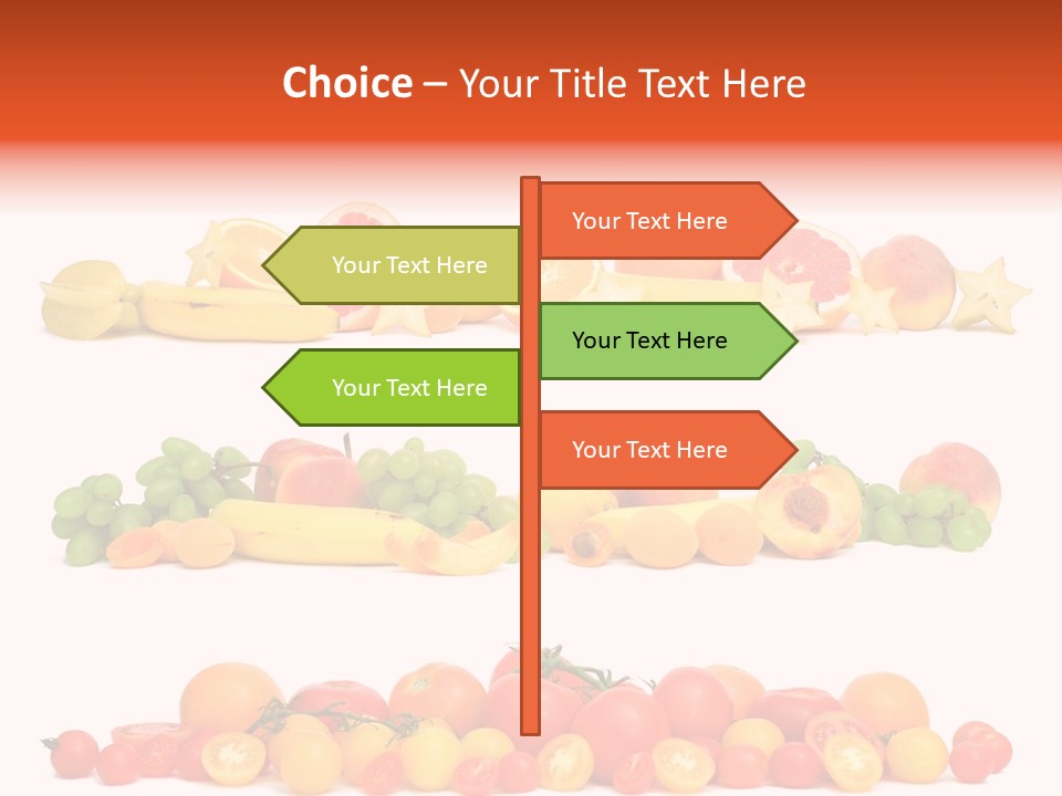 White Peach Object PowerPoint Template