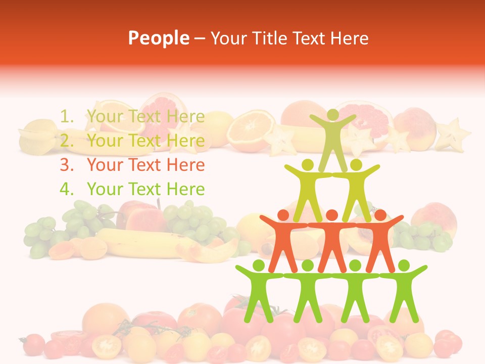 White Peach Object PowerPoint Template