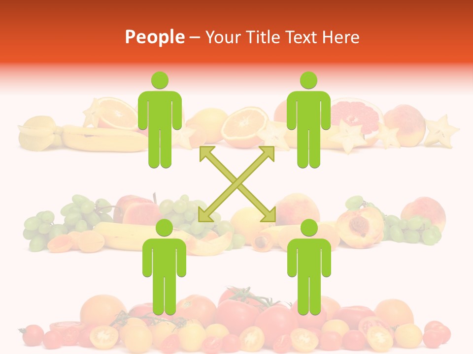 White Peach Object PowerPoint Template