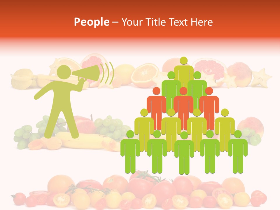 White Peach Object PowerPoint Template