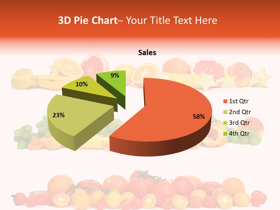 White Peach Object PowerPoint Template