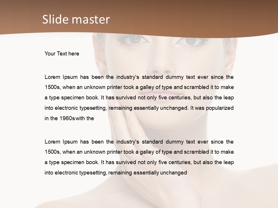 Studio Sensuality Woman PowerPoint Template