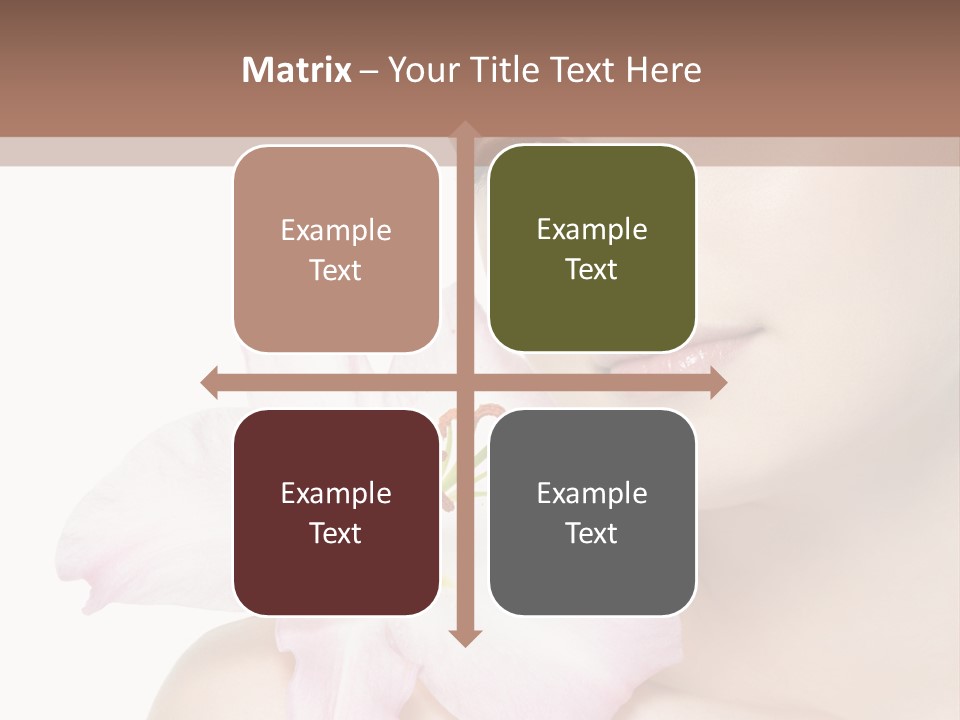 Flower Young Face PowerPoint Template