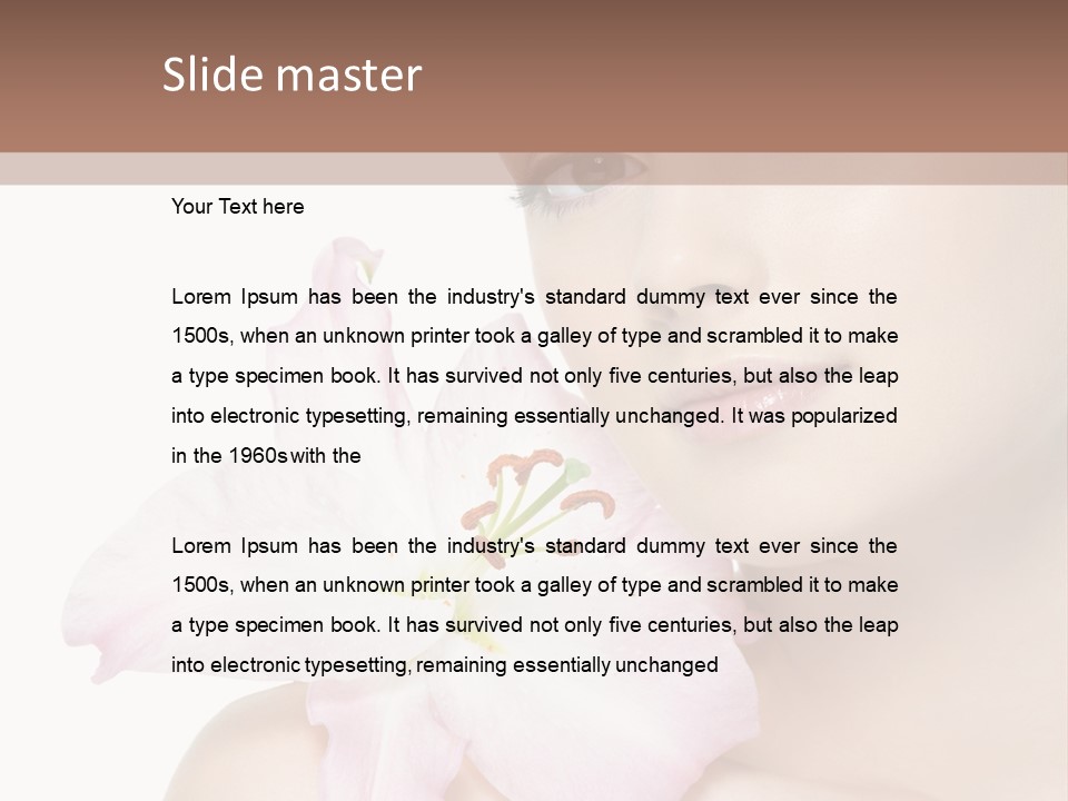 Flower Young Face PowerPoint Template