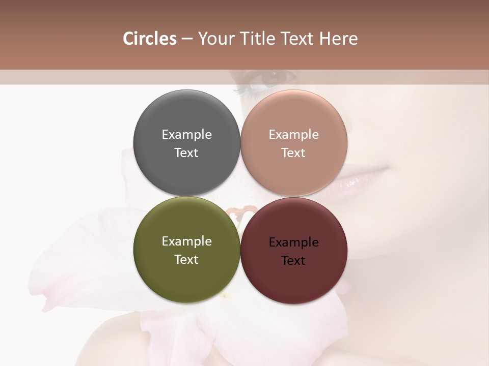 Flower Young Face PowerPoint Template