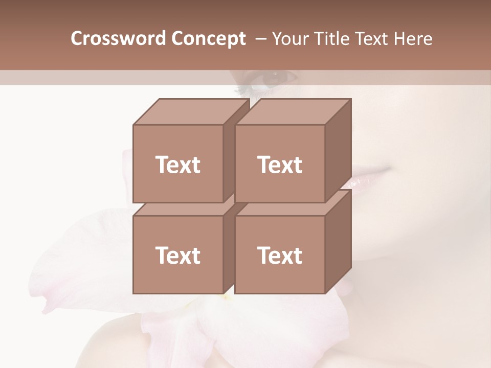 Flower Young Face PowerPoint Template