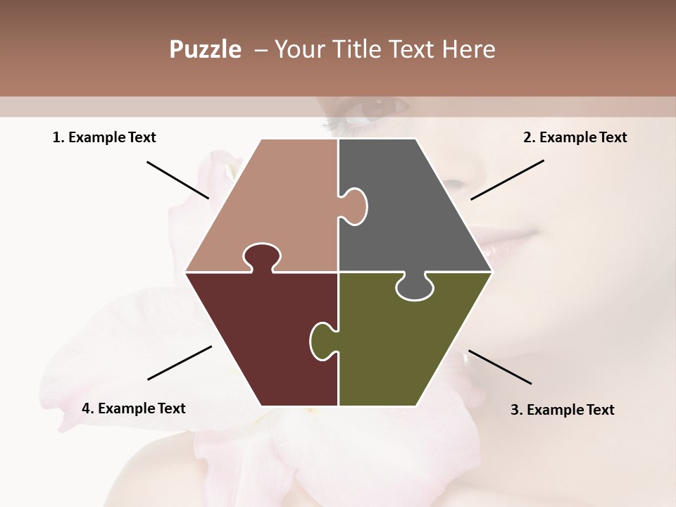 Flower Young Face PowerPoint Template