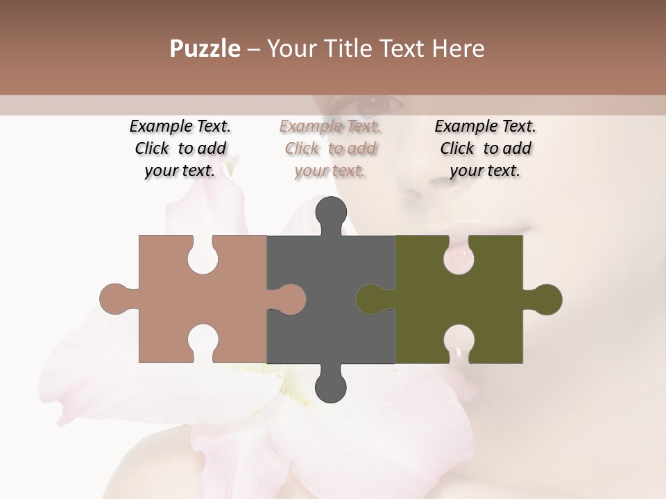 Flower Young Face PowerPoint Template