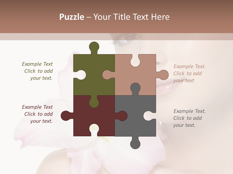 Flower Young Face PowerPoint Template