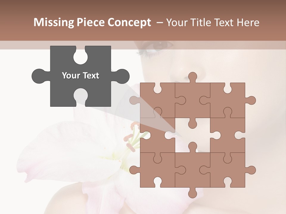 Flower Young Face PowerPoint Template