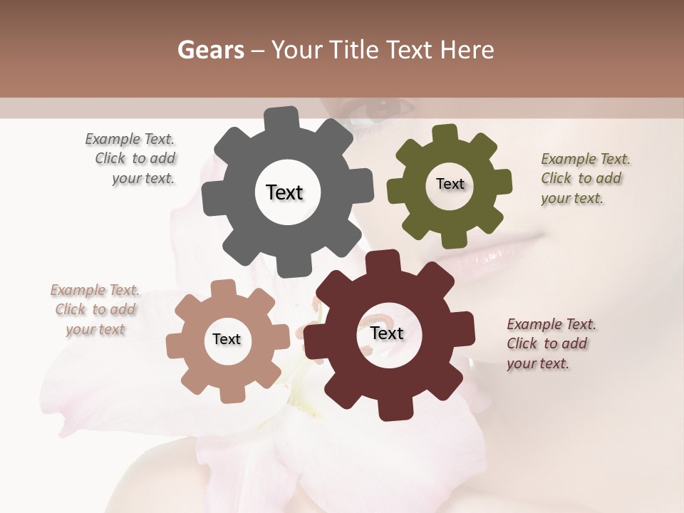 Flower Young Face PowerPoint Template