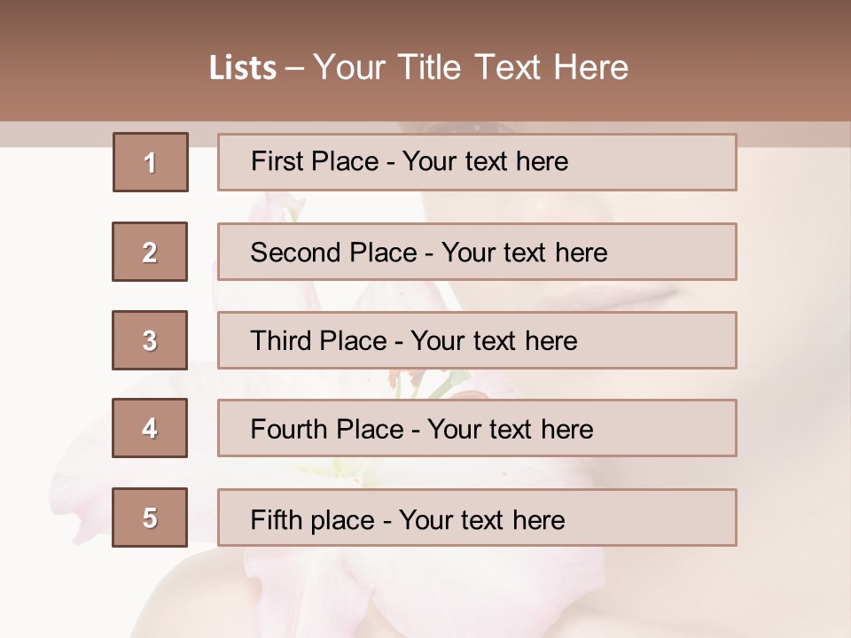 Flower Young Face PowerPoint Template