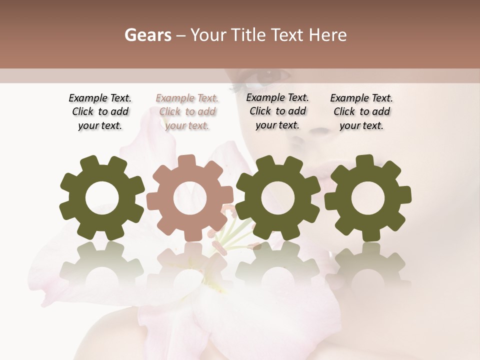 Flower Young Face PowerPoint Template