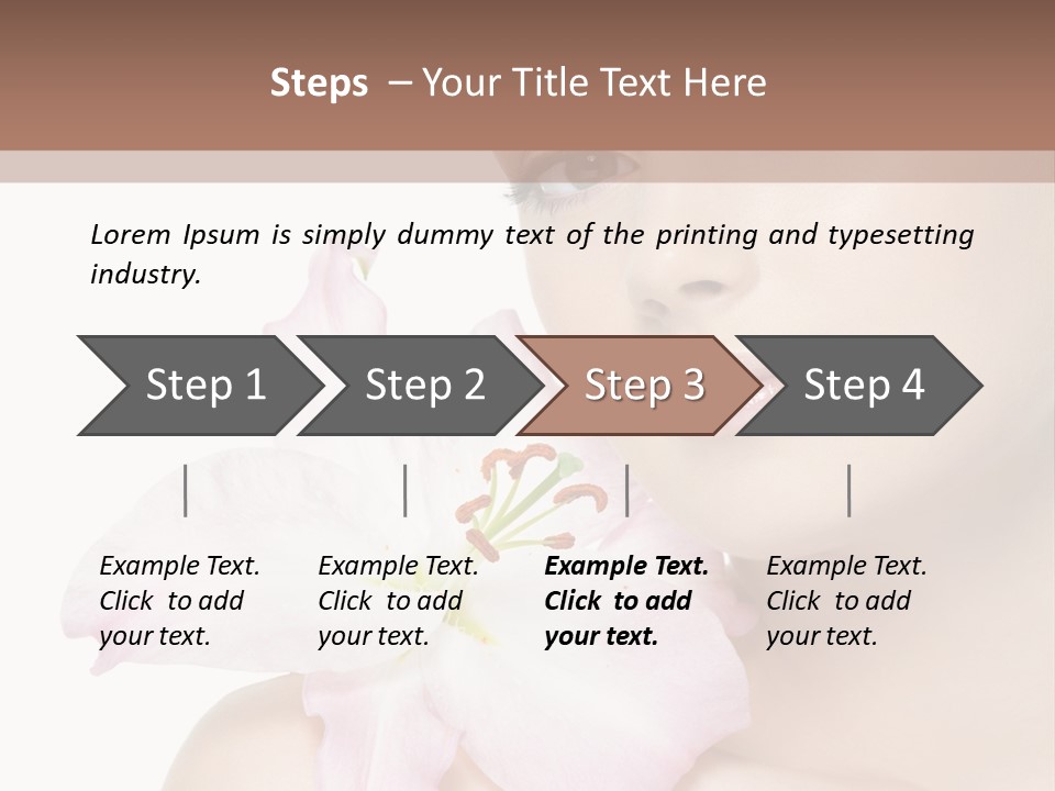 Flower Young Face PowerPoint Template