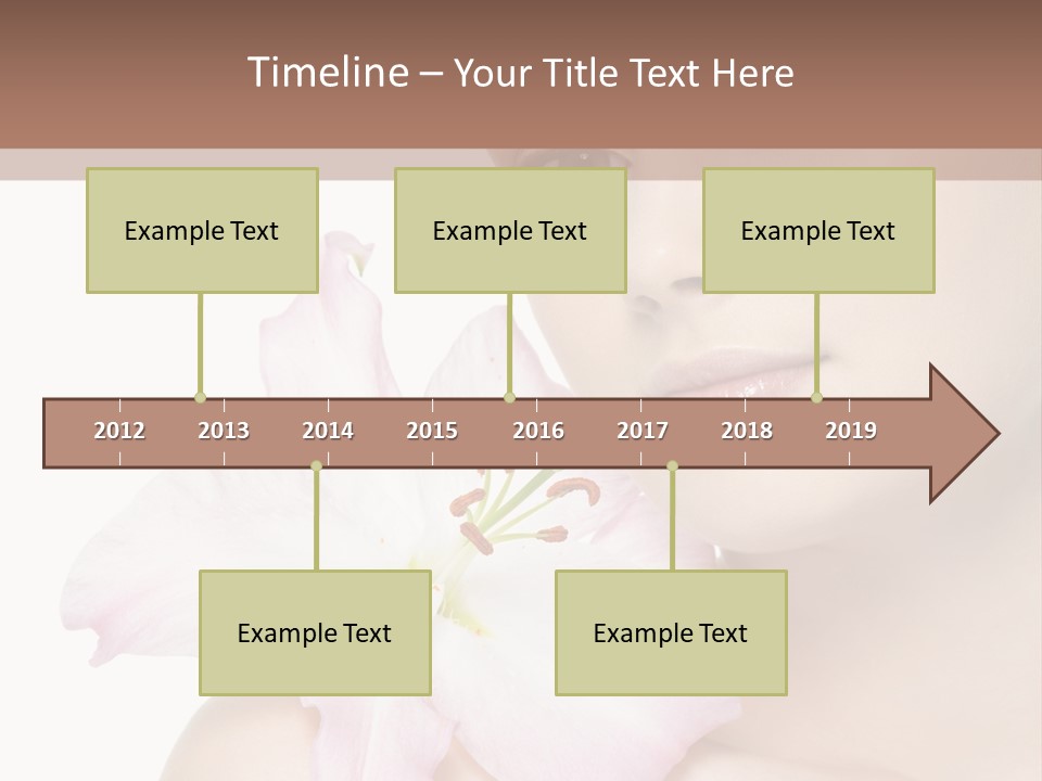 Flower Young Face PowerPoint Template