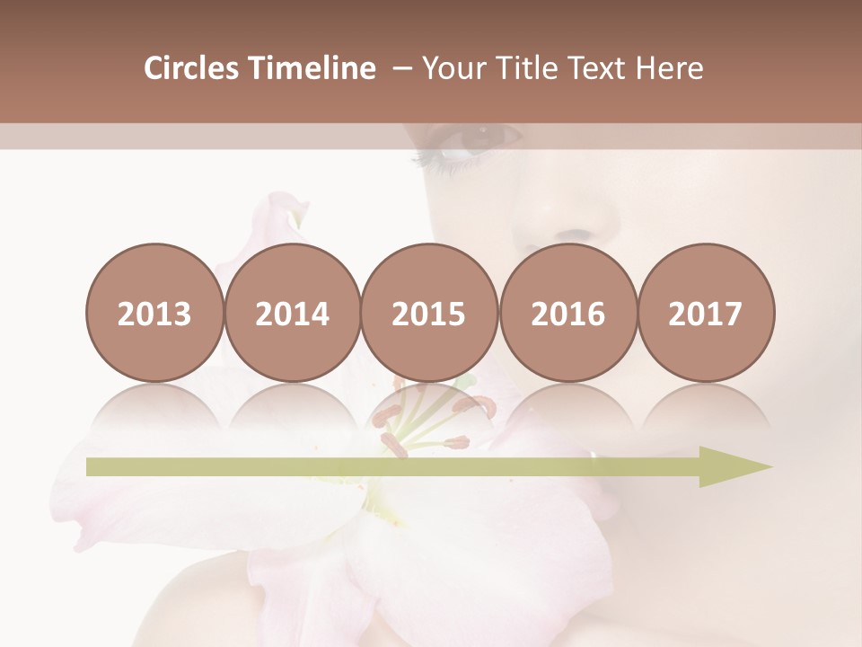 Flower Young Face PowerPoint Template