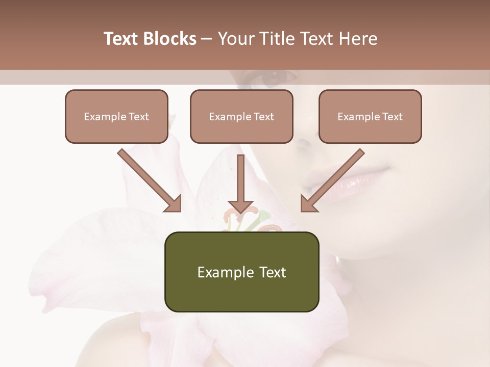 Flower Young Face PowerPoint Template